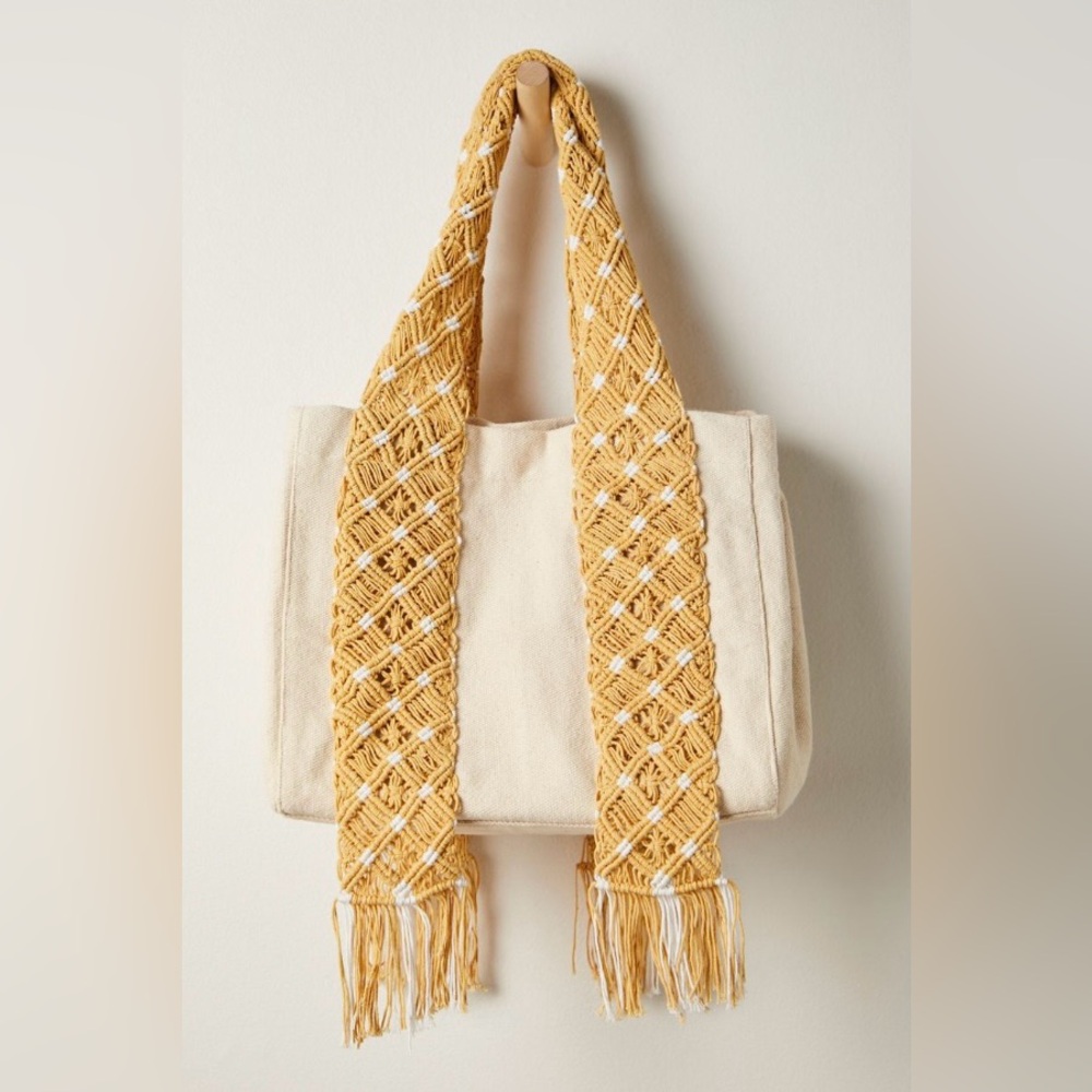 Free People ~ Mia Macrame Strap Tote ~ NWT - Picture 3 of 16